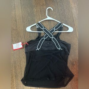 Hunter at Target Womens Athletic Top Size Small Black‎ Mesh Back Kriss Kross NWT